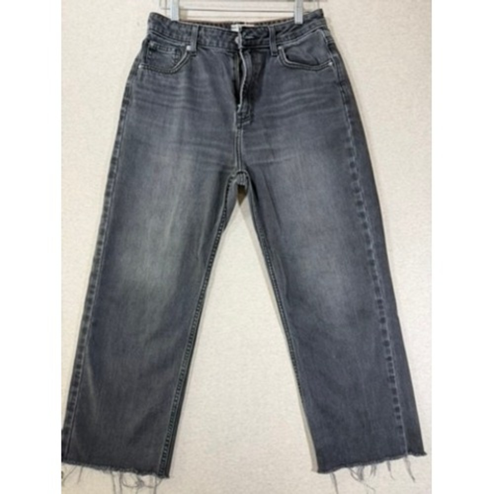 We The Free Pacifica High Rise Slim Straight Leg Jeans Women 28 Black Excellent